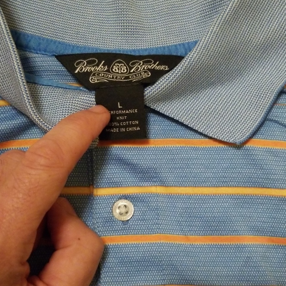 Brooks Brothers Country Club Polo L Knit s/s Blue